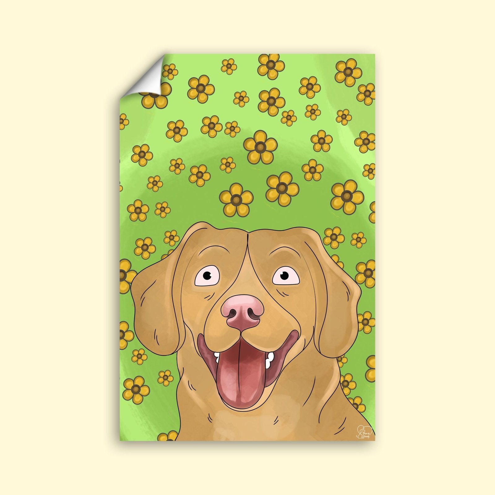 Watercolor Drawing Art - Custom Pet Portrait - 1 Pet - Furr and Family