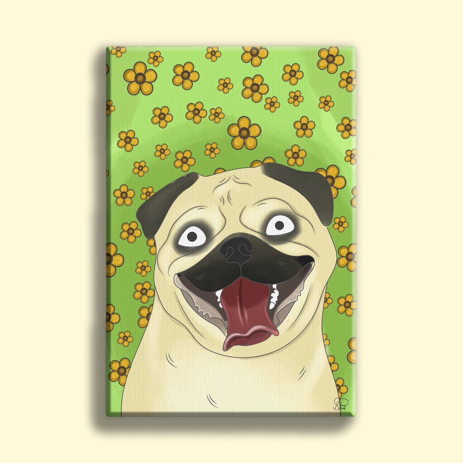 Watercolor Drawing Art - Custom Pet Portrait - 1 Pet - Furr and Family