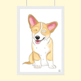 Watercolor Drawing Full Body Art - Custom Pet Portrait - 1 Pet - Furr and Family