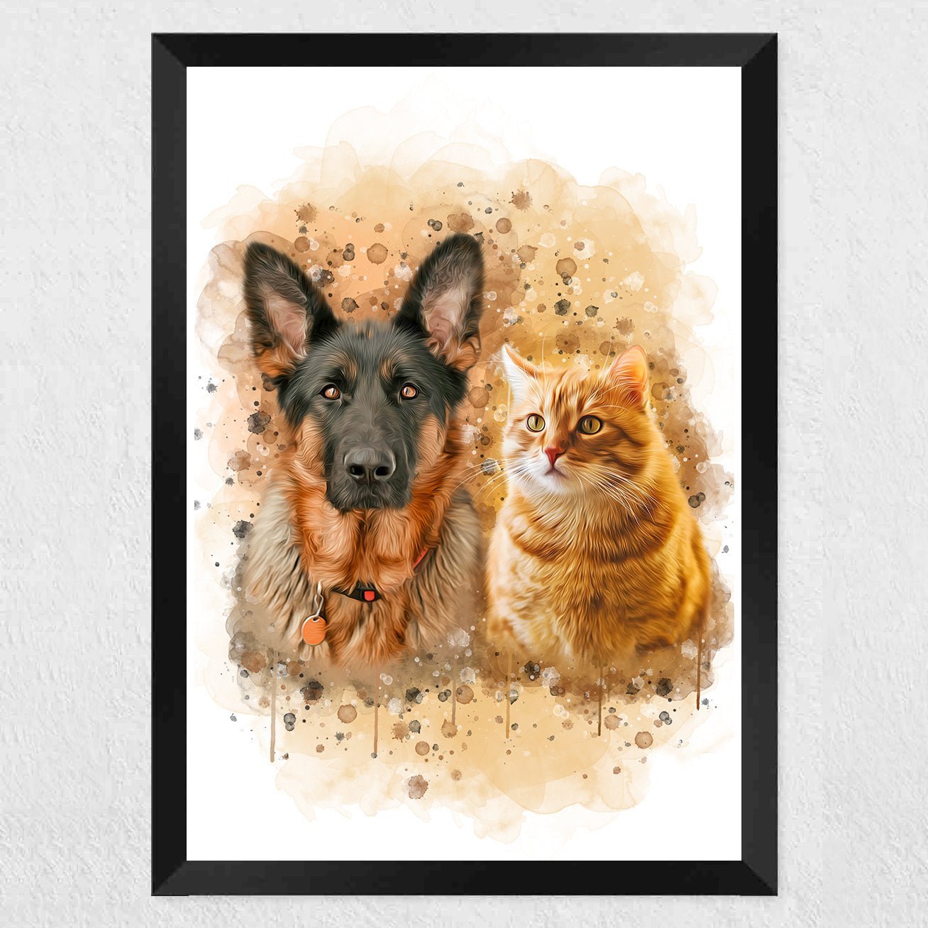 Watercolor Custom Pet Portrait - 1 Pet - Furr and Family