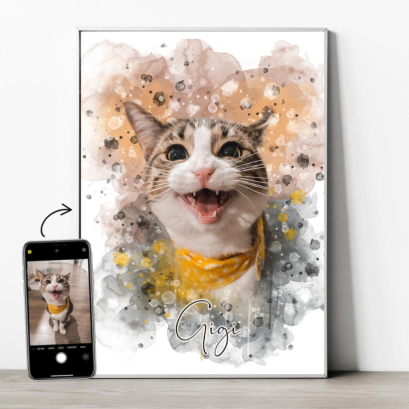 Watercolor Custom Pet Portrait - 1 Pet - Furr and Family