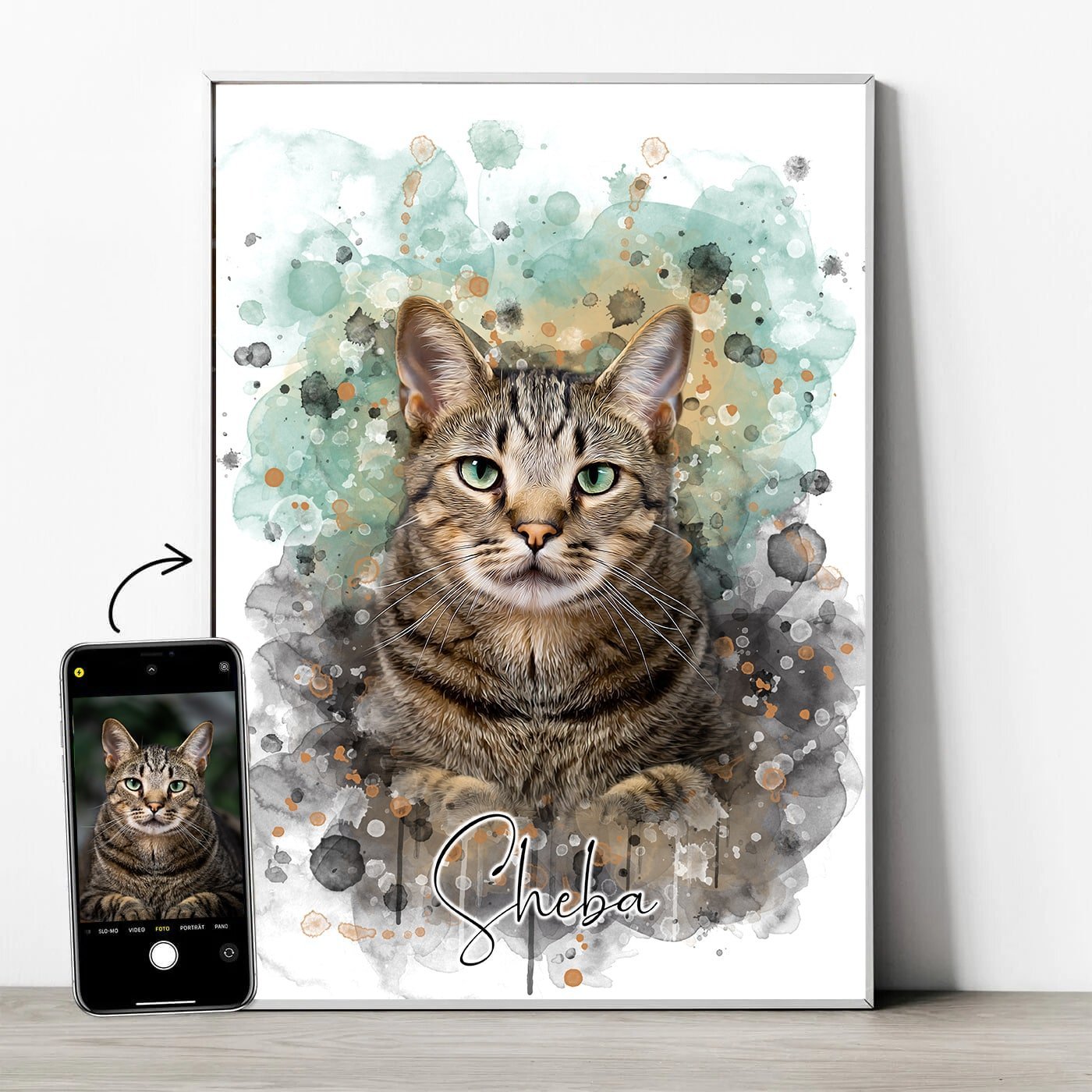 Watercolor Custom Pet Portrait - 1 Pet - Furr and Family