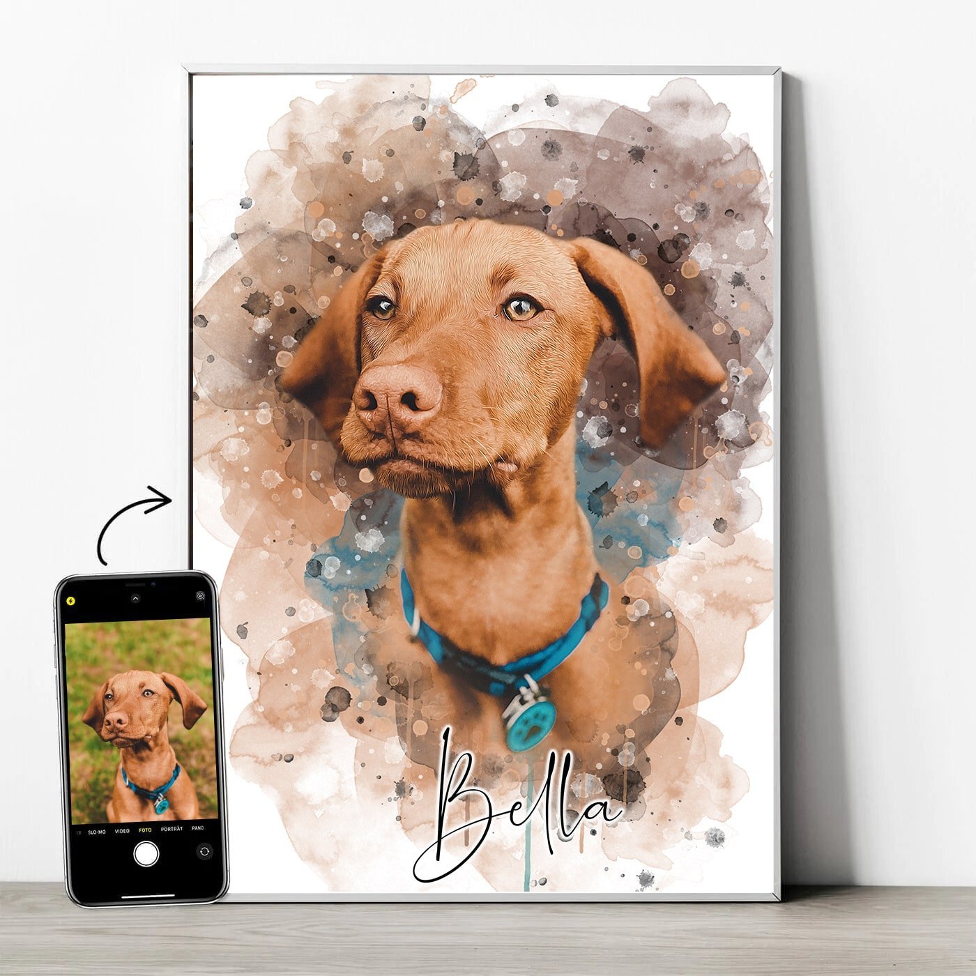 Watercolor Custom Pet Portrait - 1 Pet - Furr and Family