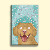 Watercolor Drawing Art - Custom Pet Portrait - 1 Pet - Furr and Family