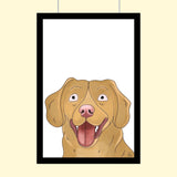 Watercolor Drawing Art - Custom Pet Portrait - 1 Pet - Furr and Family