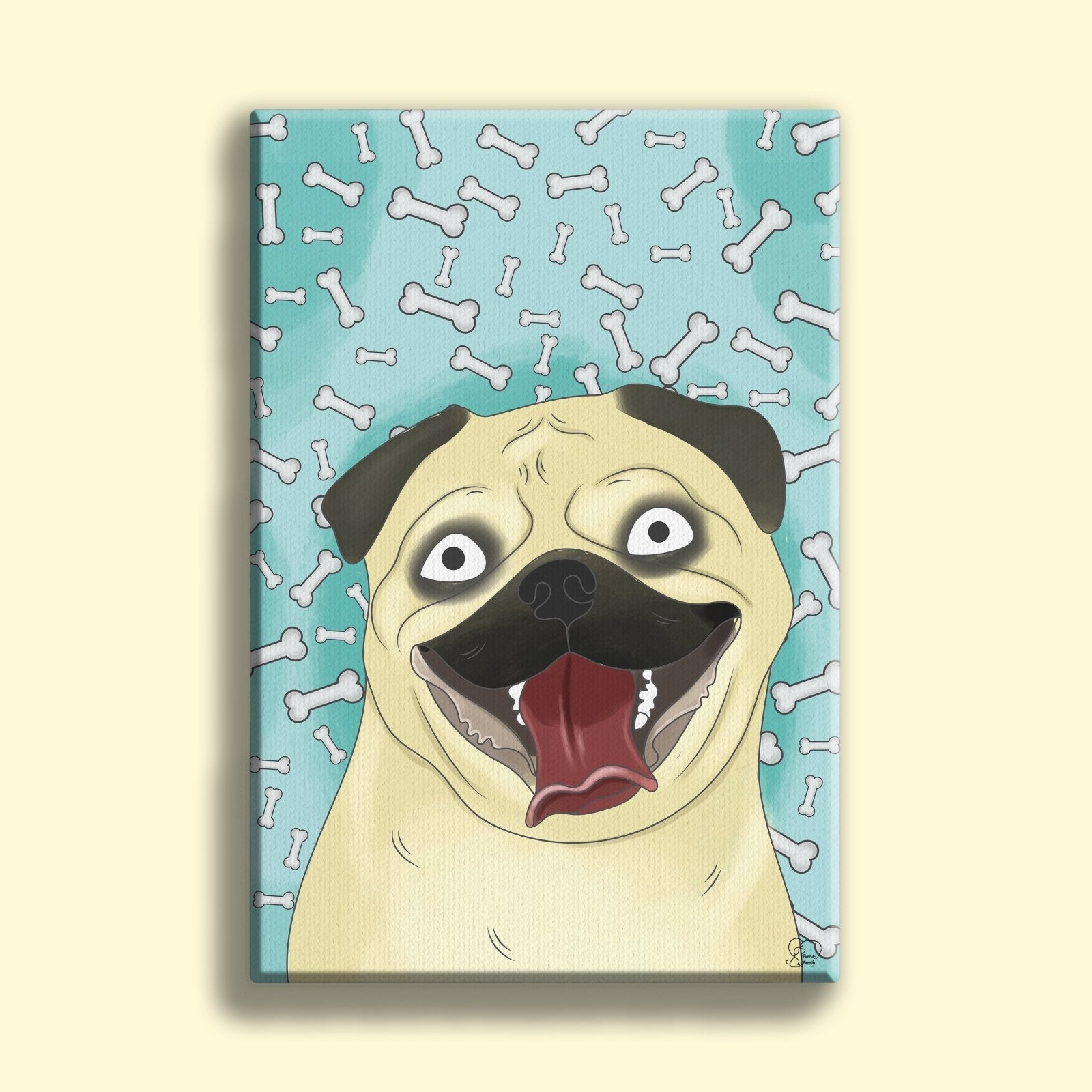 Watercolor Drawing Art - Custom Pet Portrait - 1 Pet - Furr and Family