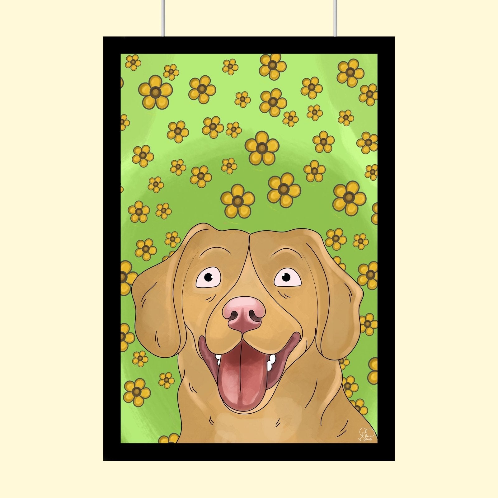 Watercolor Drawing Art - Custom Pet Portrait - 1 Pet - Furr and Family