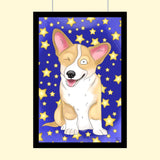 Watercolor Drawing Full Body Art - Custom Pet Portrait - 1 Pet - Furr and Family