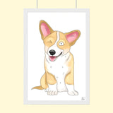 Watercolor Drawing Full Body Art - Custom Pet Portrait - 1 Pet - Furr and Family