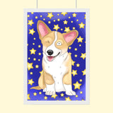 Watercolor Drawing Full Body Art - Custom Pet Portrait - 1 Pet - Furr and Family