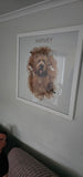 Watercolor Grafitti Pet Art - Custom Pet Portrait - 1 Pet - Furr and Family