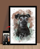 Soft Watercolor Pet Portrait - Custom Pet Artwork