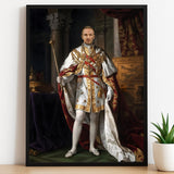 White Regal King Custom Human Portrait - Human Portrait - Male - Furr and Family