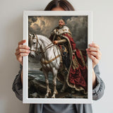 White Stallion Royal King Portrait - Human Portrait - Male - Furr and Family
