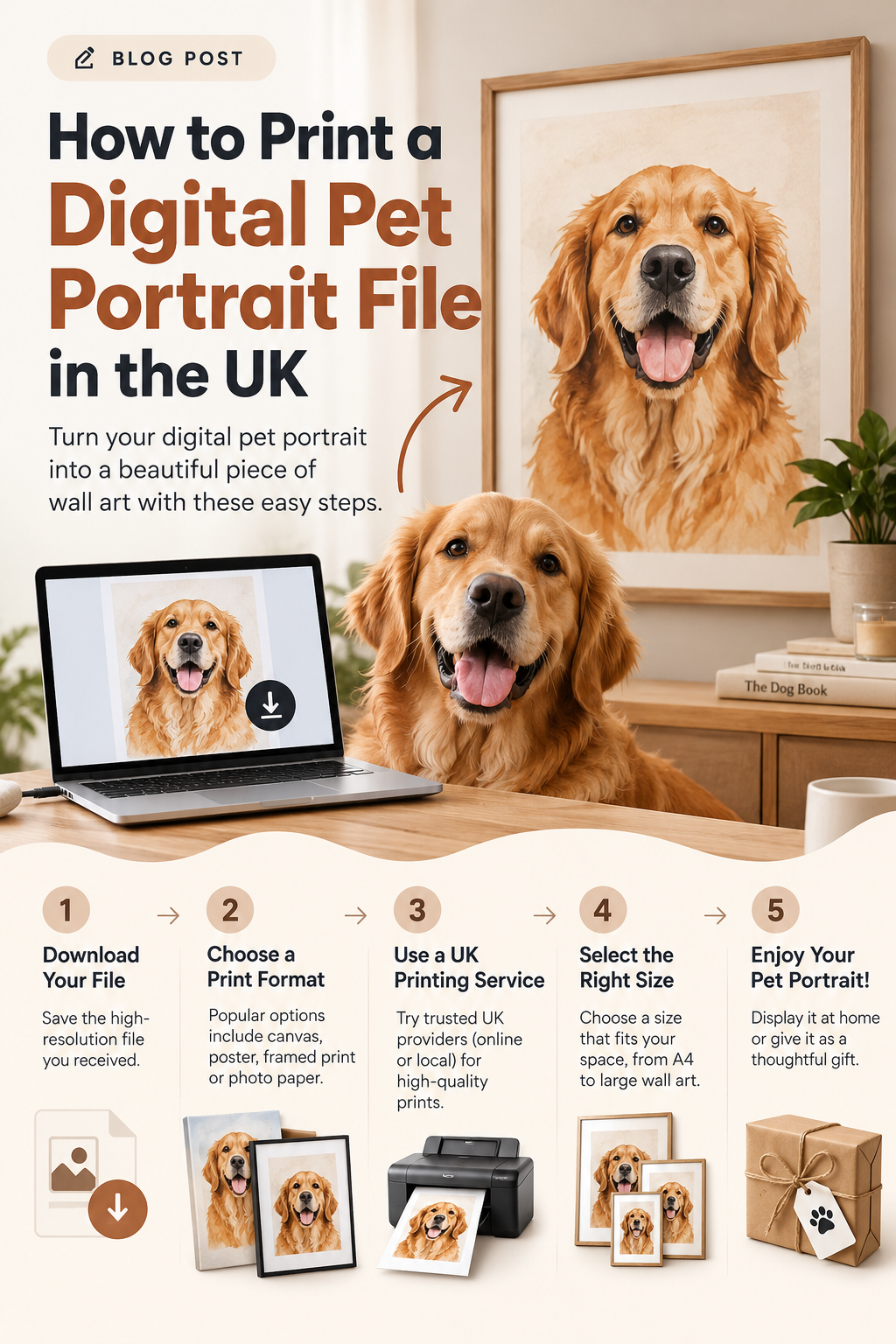 How to Print a Digital Pet Portrait File in the UK