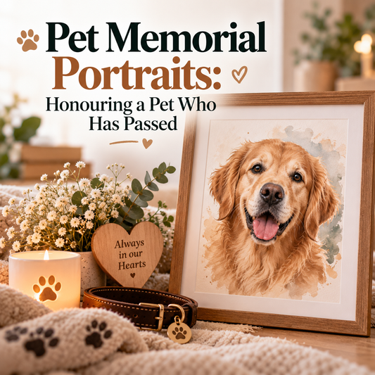 Pet Memorial Portraits: Honouring a Pet Who Has Passed