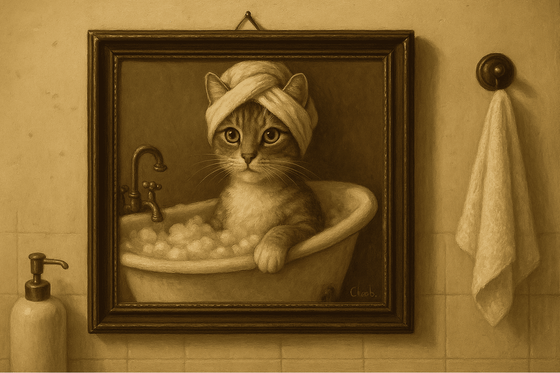 Bathroom Art Pet Portraits: Funny, Quirky, and a Bit Cheeky - Furr and Family