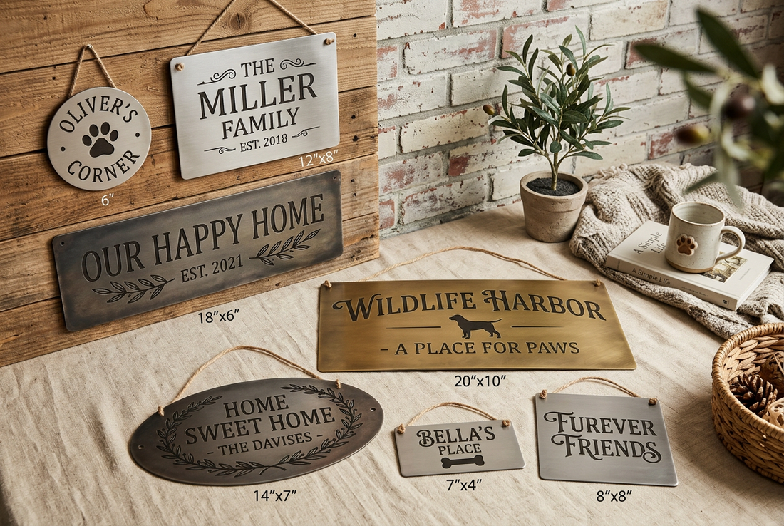 Personalised Metal Signs: Sizes and Where to Hang Them