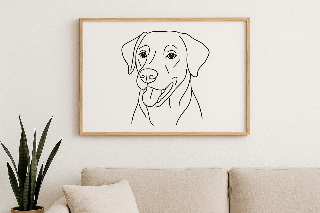 Pet Line Art: Minimal, Elegant, and Full of Personality Custom Pet Portraits - Furr and Family