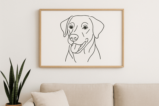 Pet Line Art: Minimal, Elegant, and Full of Personality Custom Pet Portraits - Furr and Family