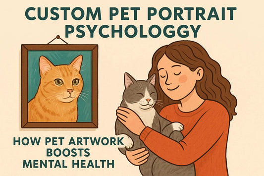 Custom Pet Portrait Psychology: How Pet Artwork Boosts Mental Health