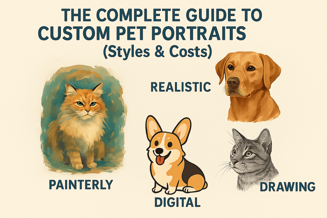 The Complete Guide to Custom Pet Portraits: Styles & Costs - Furr and Family