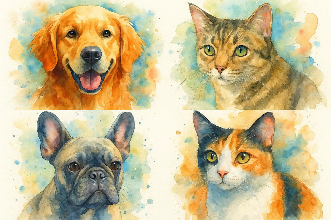 The Ultimate Guide to Watercolor Pet Portraits: Styles, Process & Meaning - Furr and Family