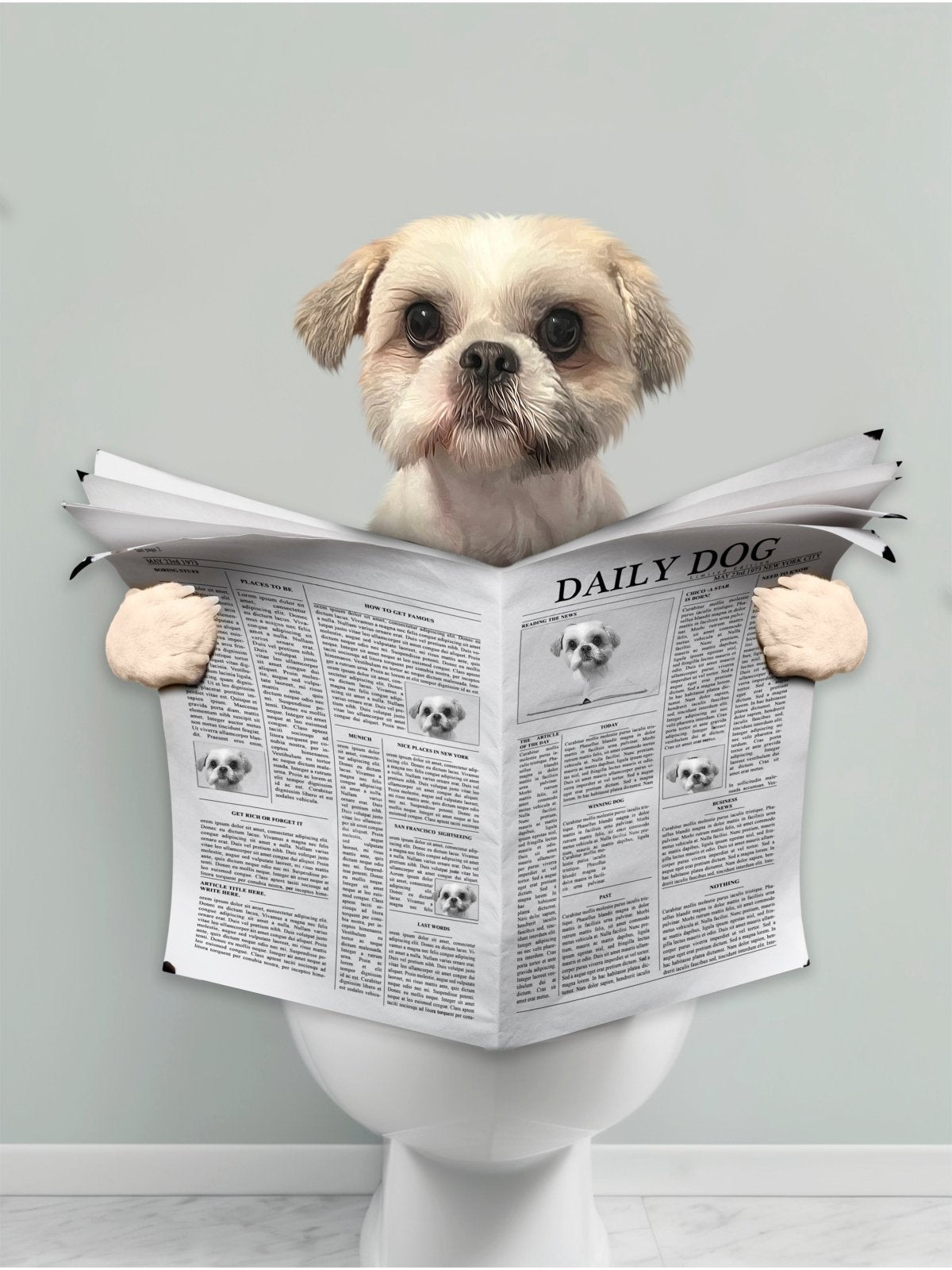 Bathroom Paw Pet Portraits Collection - Furr and Family