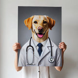 Custom Medical Doctor Pet Portrait – Custom Pet Job Portrait