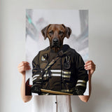 Pet Firefighter - Custom Pet Portrait