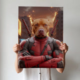 DeadPool Paw – Custom Pet Portrait