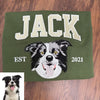 Personalised Pet Portrait Embroidered Sweatshirt with Name & Est. Year