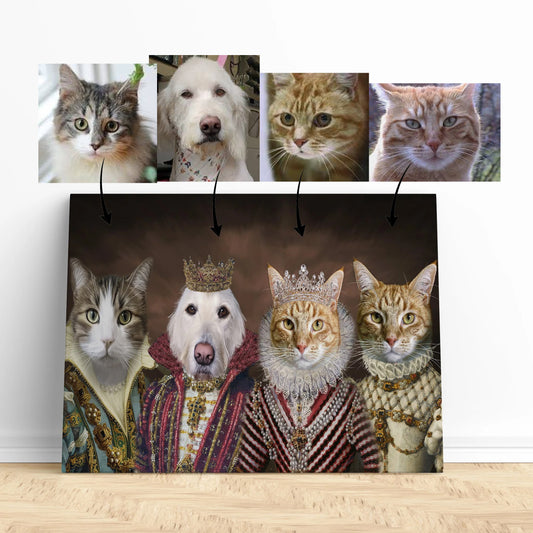 The Queens- Custom Pet Portrait | Custom Pet Canvas