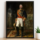 Custom Aristocratic Portrait – Man in Standing Royal Military Outfit