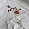 Custom Christmas Pet Embroidered Sweatshirt with Reindeer