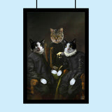 Regal Cats – Classic Aristocratic Multi-Pet Portrait