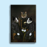 Regal Cats – Classic Aristocratic Multi-Pet Portrait