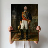Custom Aristocratic Portrait – Man in Standing Royal Military Outfit