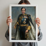 Custom British Navy Officer Portrait – Man in Medals and Uniform