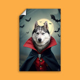 Dracula Halloween Pet Portrait - Custom Pet Portrait