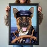 The Captain Pet Portrait - Custom Pet Portrait