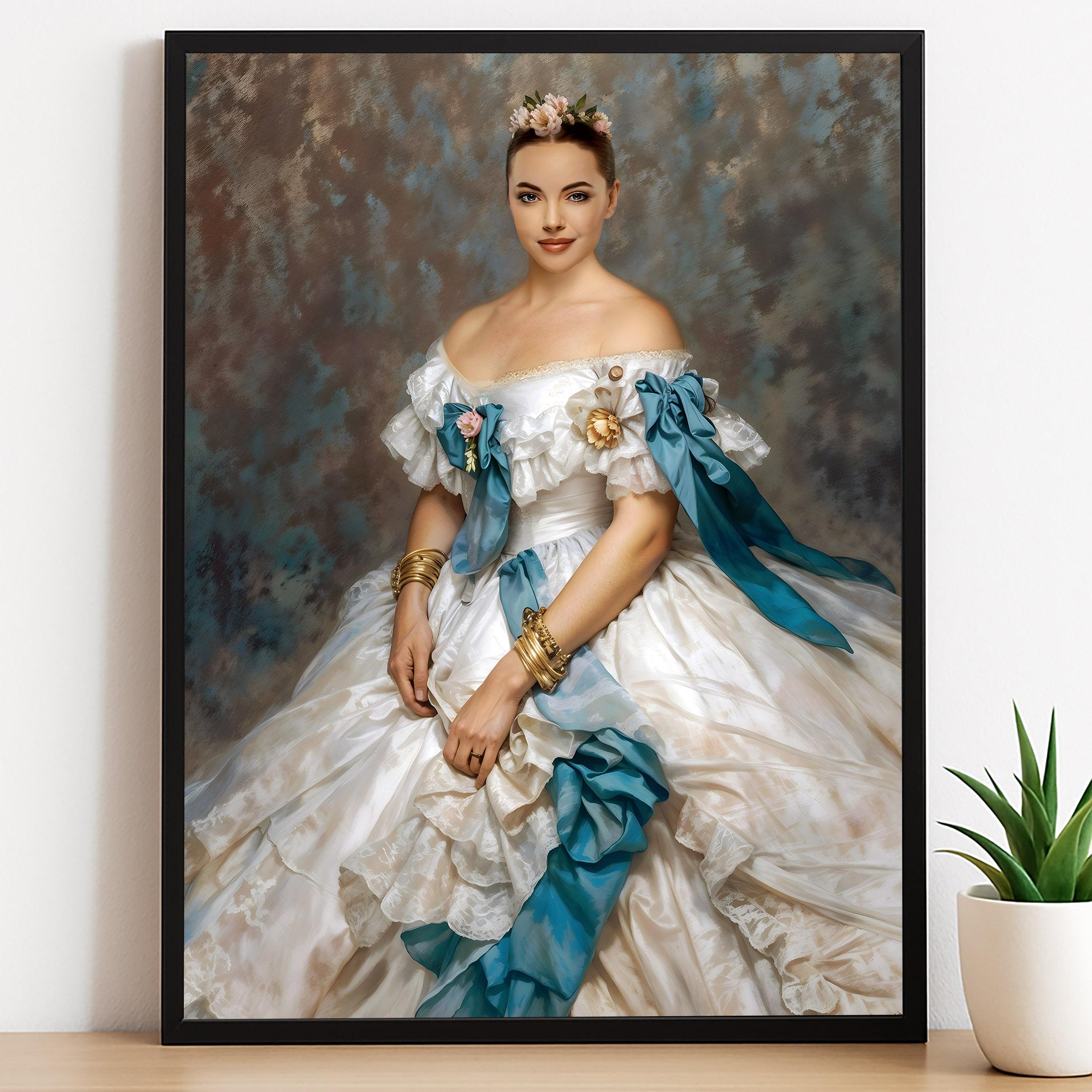 Blue Ribbon Renaissance Queen Custom Art