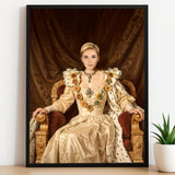 Golden Throne Queen Renaissance Painting