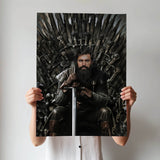 Custom Game of Thrones Portrait – Man Seated on Iron Throne with Sword