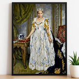  Floral-themed custom queen portrait for women