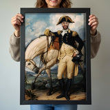 Custom Cavalry Commander Portrait – Man Standing with Horse
