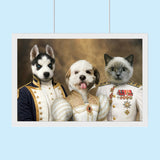 Regal Trio – Custom Multi-Pet Portrait