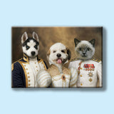 Regal Trio – Custom Multi-Pet Portrait