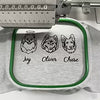 Custom Multiple Pets Outline and Name Embroidered Sweatshirt Hoodie T-shirt- Stylish Outline Style