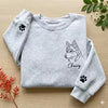 Custom Outline Embroidered Pet Sweatshirt from Photo